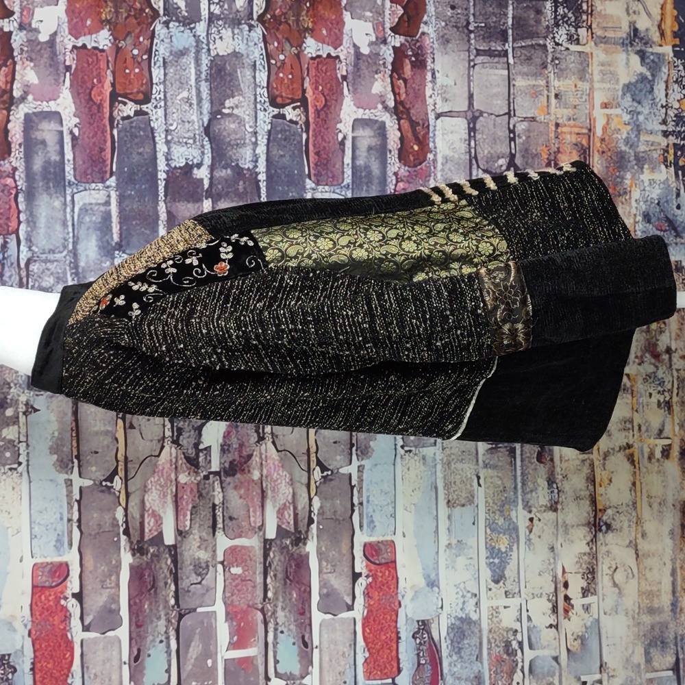 Vintage Flashback Mixed Media Patchwork Jacket - image 4